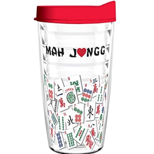 Tumbler 16 oz - Mah Jongg Tile Design Tritan USA Drinkware (4 Asst 16oz Tumblers) - Thumbnail 6