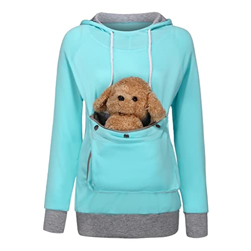 Sweat à capuche en velours pour femme avec grandes poches