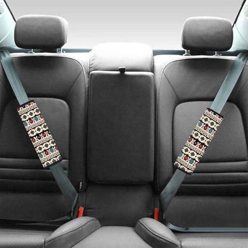 Image of AFPANQZ Tribal Stripes Car Seat Belt Pads Covers Harness Vehicle for Adults Kids 1 Pair /Set Safety Seatbelt Cushion Pads Kit Shoulder Straps Pads for Bags
