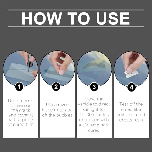 Image of Windshield Crack Repair Kit,Professional Glass Repair Liquid for Chips & Cracks,Quick Fix Auto Glass Repair Tools(2pcs x 50ml)