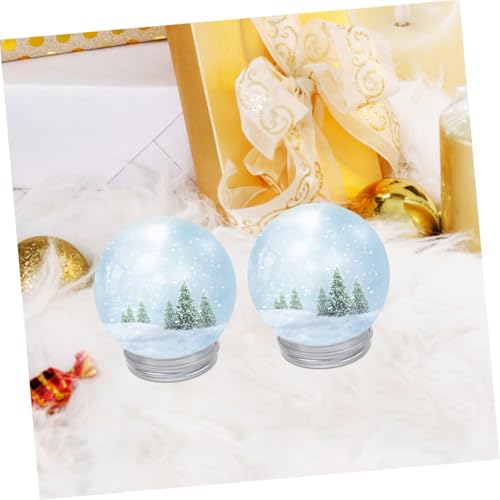 12 Bolas de Nieve Plásticas Transparentes con Tapas de Rosca para Manualidades DIY 8