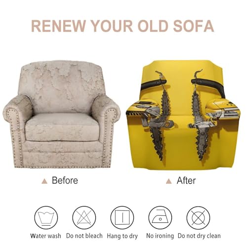 Housse de canapé extensible et durable jaune pour protéger votre fauteuil - 4