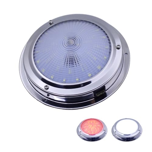 Vcanuplms 5.5 Inch Dual Color Marine Dome Light