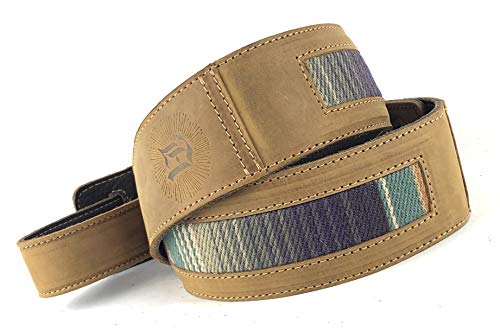 Anthology Gear Sangle en cuir pleine fleur pour guitare électrique, acoustique et basse - Les Beatles, Paul McCartney, John Lennon, RIngo Starr, George Harrison Anthology Gear Sangle en cuir pleine fleur pour guitare électrique, acoustique et basse