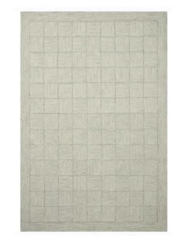 Image of Spectrum Pattern Wool Carpet with Loop Texture Yarn Anti Shedding Carpet Size 8x11 Feet A1 Grey Color