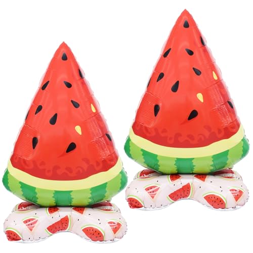 Watermelon Balloons First Birthday Party Decor - 60 Inch Large Standing Watermelon Foil Balloon - Fruit Balloons for Watermelon 1st Birthday Decorations - Watermelon Party Decorations