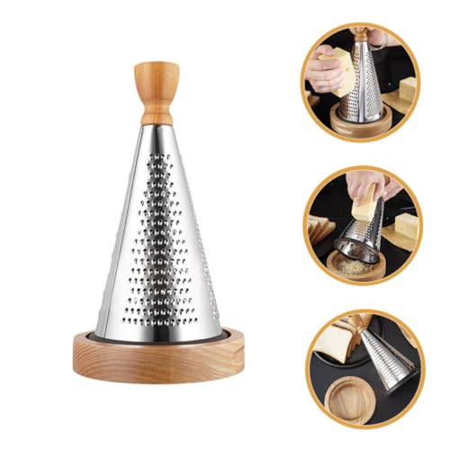 Rallador de Queso de Acero Inoxidable con Mango de Madera miniatura 7