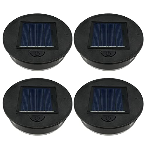 2 Stück/4 Stück Solar-Laternenlichtersatz Oben 8 cm, LED-Solarpanel-Laterne, Deckel-Leuchten Ersatzteil, für hängende Laternen, DIY-Tischleuchten, Garten, Terrasse, Dekoration (4 Stück)