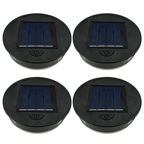 2 Stück/4 Stück Solar-Laternenlichtersatz Oben 8 cm, LED-Solarpanel-Laterne, Deckel-Leuchten Ersatzteil, für hängende Laternen, DIY-Tischleuchten, Garten, Terrasse, Dekoration (4 Stück)