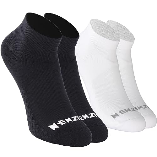 Image of NEWZILL Ankle Compression Socks for Men & Women, Cushioned Low Cut Compression Running Socks with Ankle Support