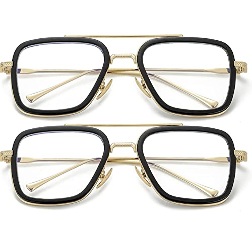 Image of ARICKS Tony Stark Style Blue Light Blocking Glasses for Men Women, Iron Man and Spider-Man Computer Gaming Glasses by Computer /Tablet /Laptop /Mobile
