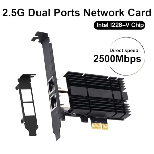 Tarjeta NIC PCIe de doble puerto 2.5G Intel I226 de 2500 Mbps para Linux y Windows 2