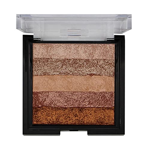 Image of FASHION COLOUR Shimmer Brick and Blusher 2 in 1 | Easy-To-Blend Formula | Weightless | Waterproof | Available in Gorgeous Shades | Multi-Use | Multicolour | 8g | Shade 02