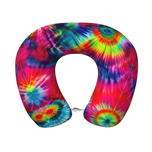 Almohada de viaje de espuma viscoelástica color tie dye miniatura 1