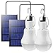 Beinhome Ampoules Solaires LED Lampe Extérieur Lot de 2,Solaires Camping Lampe,Lampe Suspendue Solaires avec Panneau Solaire 3W,éclairage Solaire pour Extérieur,Camping,Randonnée,Coop,abri de Jardin