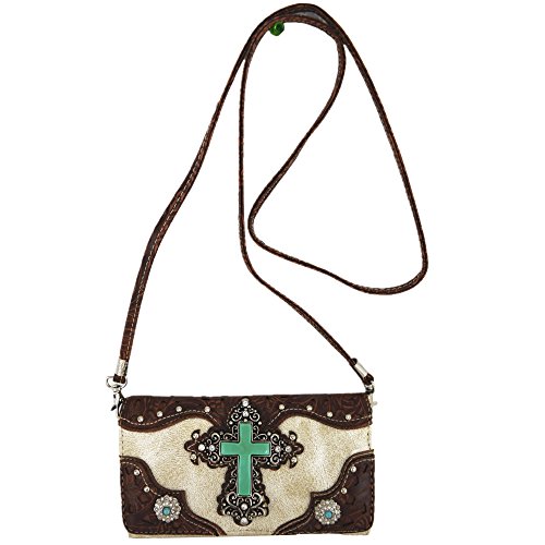 Bolso de cuero estilo occidental con tachuelas y cartera miniatura 5