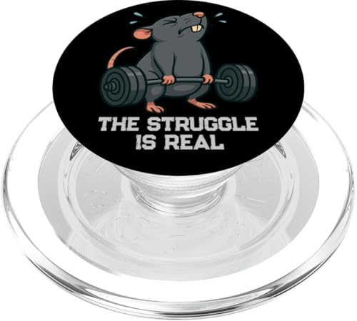 Rat Deadlift Gymrats La lotta è un vero sollevamento Uomini Donne PopSockets PopGrip per MagSafe