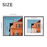 Rempry 14x14 Picture Frame, Display Pictures 10x10 with Mat or 14x14 Without Mat, Wall Hanging or Tabletop Photo Frame with Shatter Resistant Plexiglass, Black, 1 Pack - Image 2