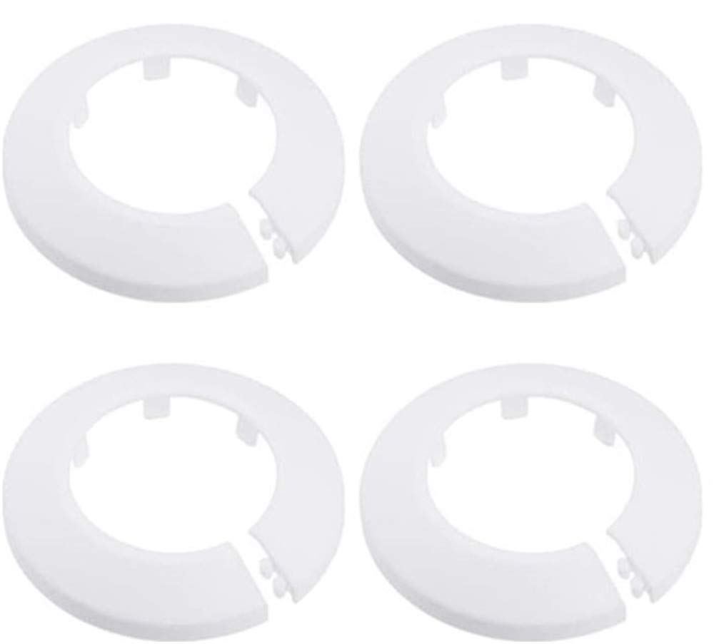 Uxcell 75mm White Plastic Wall Flange For Radiator Pipe Cover - 115mm Outer Diameter