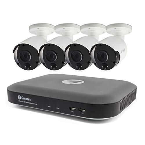 Buy 1 get 1 🔥 Swann Home Security Camera System, 4K Ultra HD, 4 Channel 4 Bullet Cameras, Indoor/Outdoor Wired Surveillance CCTV DVR, Color Night Vision, with 1TB Hard Drive, SWDVK-455804-US 🛒 Crazy Deals Swann Home Security Camera System, 4K Ultra HD, 4 Channel 4 Bullet Cameras, Indoor/Outdoor Wired Surveillance CCTV DVR, Color Night Vision, with 1TB Hard Drive, SWDVK-455804-US