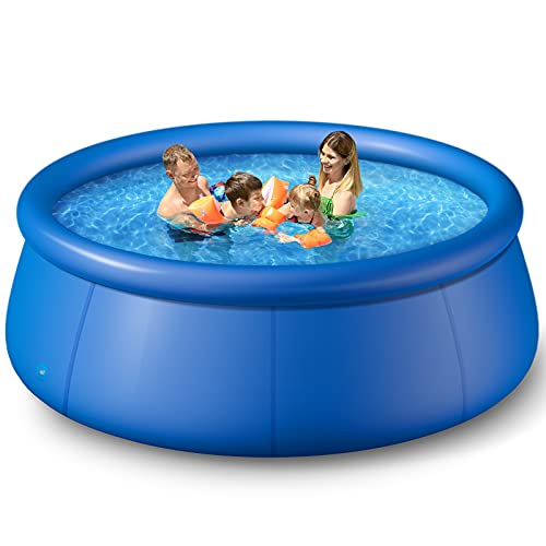 ARTALL Full-Sized Inflatable Top Ring Swimming Pool Round Family Pool for Adults Outdoor Garden Water Sports Game 10 ft x 30 in