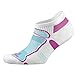 Balega Ultralight No Show Athletic Running Socks for Men and Women (1 Pair), White/Berry/Aqua, Medium