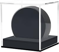 Vista 1 de Estuche transparente de exhibición de discos de hockey acrílico con soporte para exhibición de discos de hockey, caja de protección