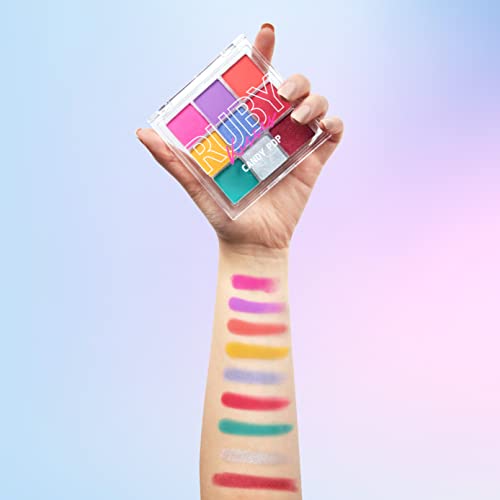 Ruby Kisses Eyeshadow Palette Highly Pigmented Eye Makeup 9 Shades Matte Shimmer Metallic Eyeshadow Palette, Festival Eye Makeup (Candy Pop) #TOP3