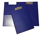 Janrax 6 x A4 Bleu - Dépôt Foldover Clipboards Board Clip PVC