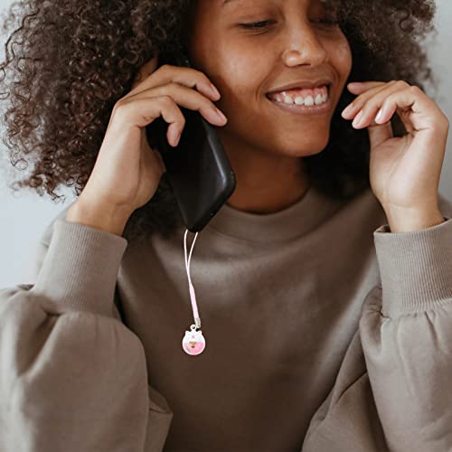 TOYANDONA Japanischer Maneki Neko Glückskatze Handyanhänger Kupfer Winkekatze Schellen Glöckchen Handyschmuck für DIY Schlüsselanhänger Auto Tasche Geldbörse Rucksack Glücksanhänger Deko 5 Stück