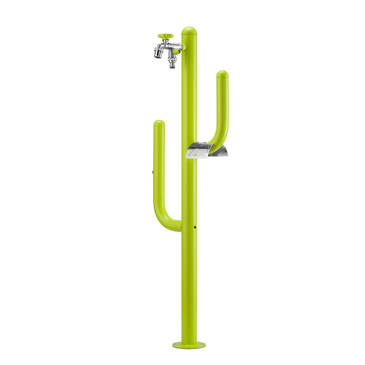 Fontana a colonna Arizona 42/ARZ completa di impianto, doppio rubinetto e porta tubo (VERDE ACIDO)