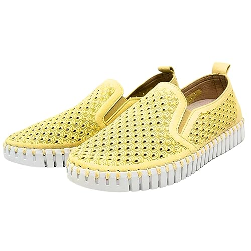 Image of Ilse Jacobsen HORNBAEK Women's Tulip Slip-On Flat | Elastic Side Panels | Lightweight Flexible Comfort.