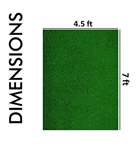 Image of Yellow Weaves Rectangular Polypropylene 45 Mm High Density Artificial Grass Carpet Mat for Balcony, Lawn, Door(4.5 X 7 Feet), Green