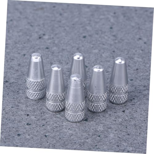 6 Pcs Tapones de Válvula de Aluminio para Bicicleta miniatura 6