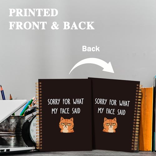 Carnet chat humoristique format journal de notes avec spirale - 4