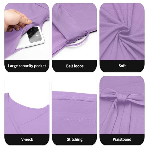 Image of Runwind Plus Size Dress for Women - 3 /4 Sleeve V Neck Maxi Dresses for Women (XL-6XL)