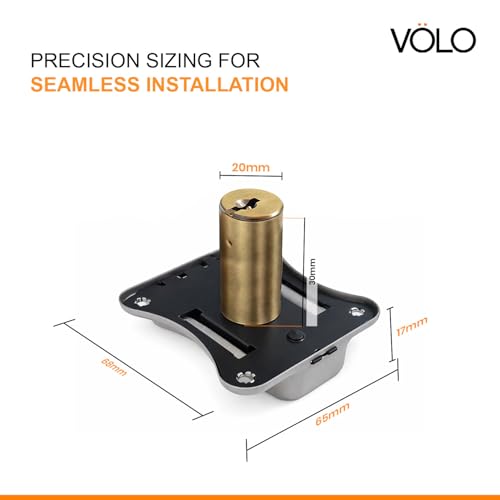 Image of Volo Furniture Cupbord Lock for Drawers and cabinets, Cupboard /Cabinet /Safety /Wardrobe /Furniture almirah Lock for Home and Office (30mm, Antique Brass)