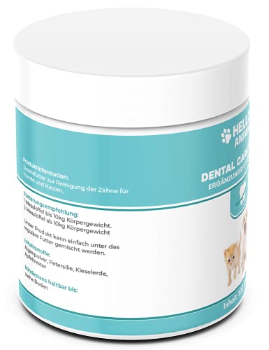 HelloAnimal® DENTAL Pulver für Hunde und Katzen – Zahnreinigung und Zahnpflege Zahnsteinentferner auch für Zwischenräume – Zahnpulver gegen Mundgeruch