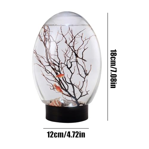 Tanque de peces de escritorio con luz LED para decoración 3