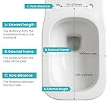 YORKING Family Toilet Seat Adjustable Soft Close Toilet Seat Potty Training Toilet Seat Shape Dual Fixing Stainless Hinges Close Mechanism Removable for Cleaning (Square) - Image 6