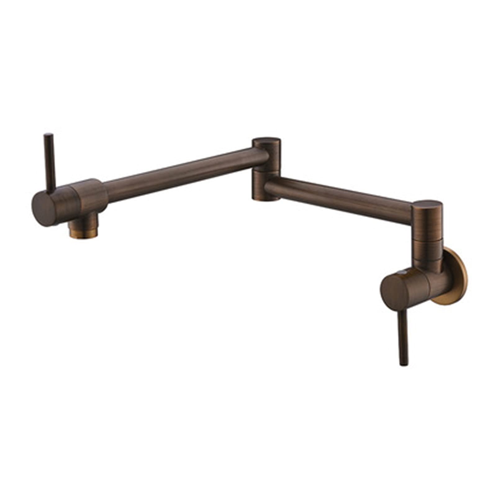 Cudtapi Antique Bronze Bathroom Faucet Pot Filler Tap Wall Mounted Foldable Kitchen Faucet With Bidet Sprayer Cold Sink Rotate Folding Spout(Antique Bronze)