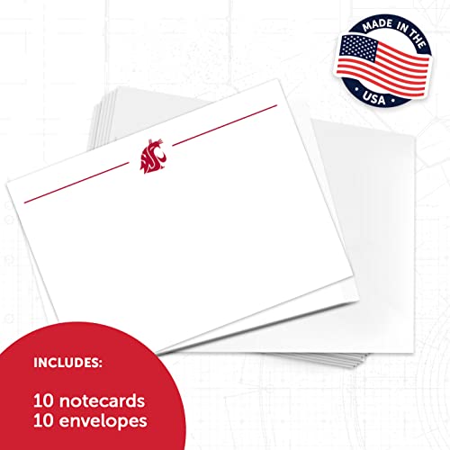 Image of Desert Cactus Washington State University Notecards 10 Pack Stationery Cardstock WSU Cougars Cougs Includes Envelopes Memo Party Thank You (Notecard 1a)