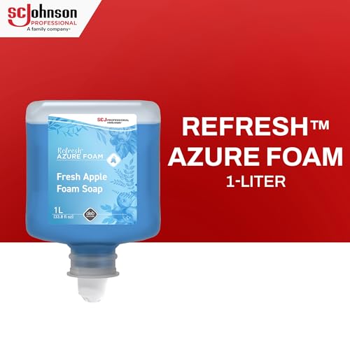 Image of SC Johnson Professional Refresh Azure FOAM, Foam Hand Wash, Foaming Hand Soap, 1 Liter Cartridge, 2 Count, for Professional Use Only