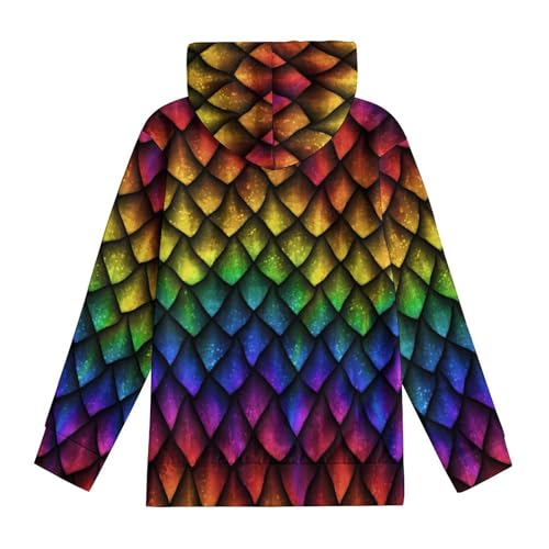 Dragons Scales Hoodie Juvenile Sweatshirts Pullover Hoody Casual Loose Childrens Hooded Sport Shirt Tops 7-18 Years4