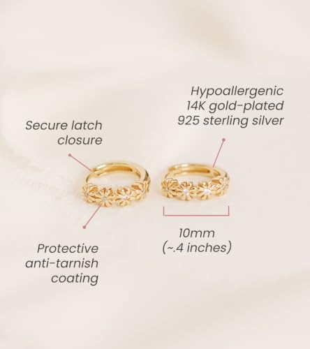 Image of Cherished Moments Hoop Earrings, .925 Sterling Silver or 14k Gold-Plated