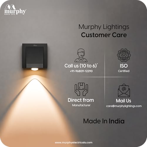 Image of Murphy K-LITE Single Ray Wall Light Pack of 3 | IP66 Waterproof | 300 Lumens | 2 Years Warranty | BIS Approved | 2.5kV Surge Protection | Up Down Light for Gate, Balcony & Garden
