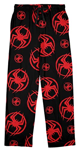 Miles Morales Spider-Man: Across the Spider-Verse Logo AOP Men's Black Sleep Pajama Pants