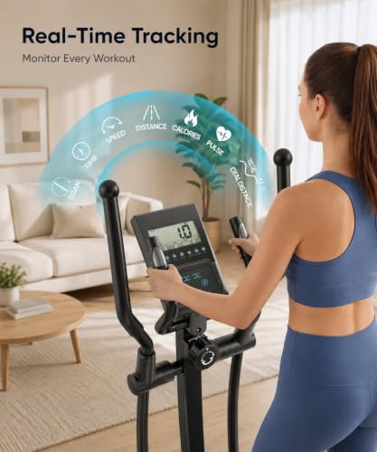 Image of Dripex Elliptical Exercise Machine, Hyper-Quiet Magnetic Elliptical Machine for Home, 15.3 inch Stride Elliptical Training Machines with 16 Levels Resistance, 17.64LBS Flywheel, Pulse Sensor
