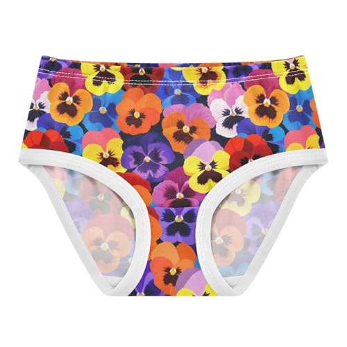 Joisal Aesthetic Girls Underwear Toddlers 2t Cotton Panties for Girl Vibrant Flowers Cartoon Undies Kids Briefs