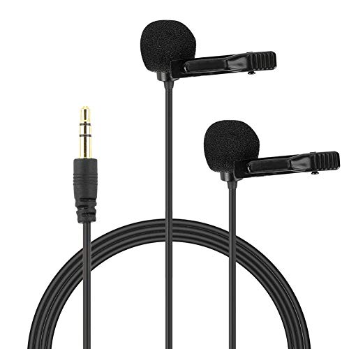 Lavalier-Mikrofon, tragbares externes 3,5-mm-Minimikrofon mit schneller Übertragungsgeschwindigkeit, Kragenclip-Mikrofon für